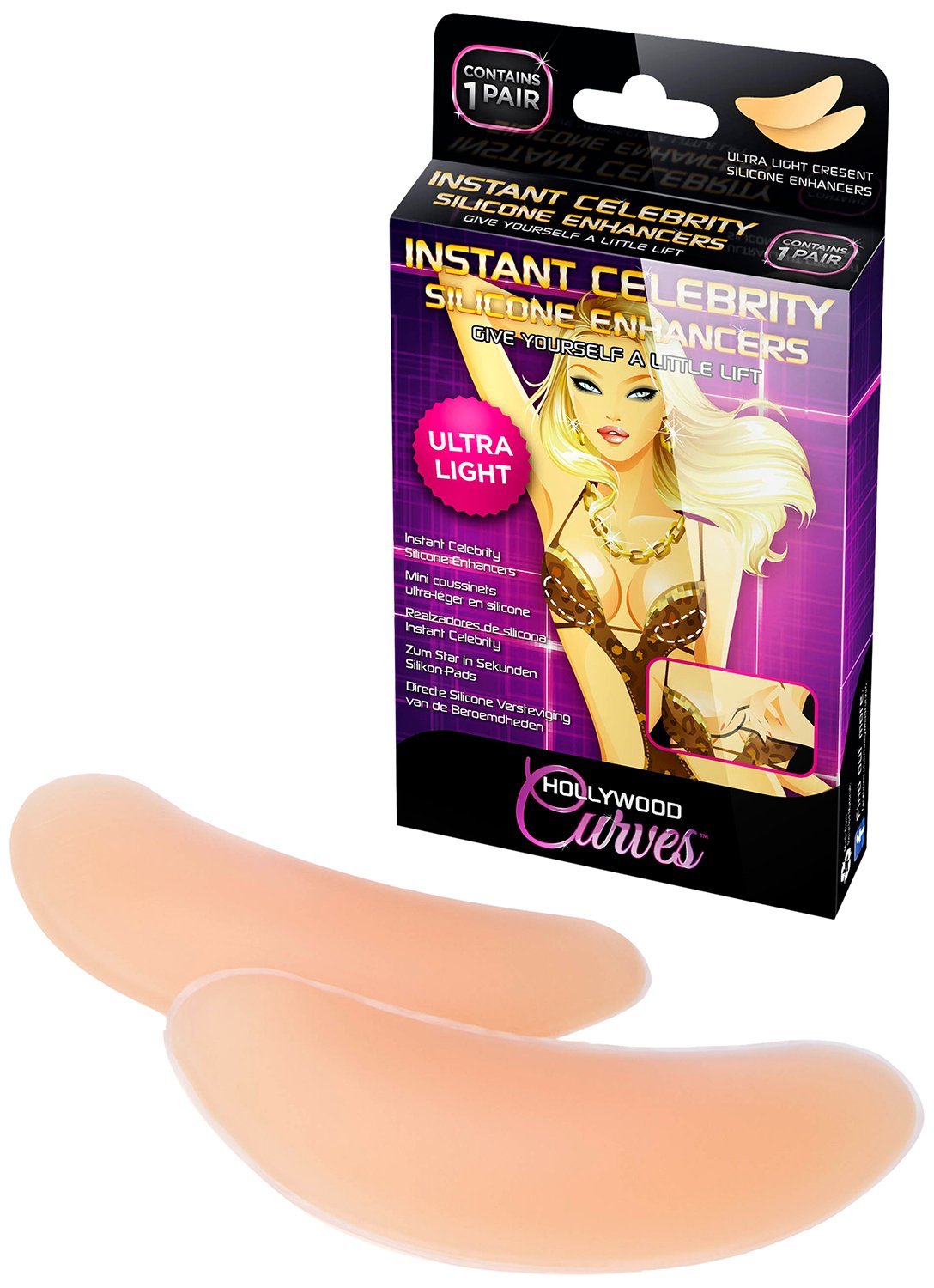 accessoires mini coussinets ultra leger silicone 1 paire hollywood curves taille unique