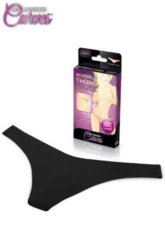 accessoires tanga invisible coupe au laser 1 piece noir hollywood curves sm