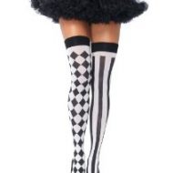 Bas arlequin leg avenue noir blanc bas