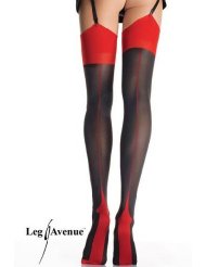 bas filet infirmiere leg avenue blanc rouge bas