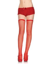 bas maille resille leg avenue rouge bas