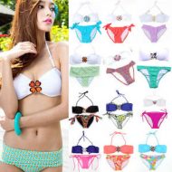 Bikini bandeau push up et strass