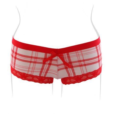 boxer dentelle et noeud leg avenue noir rouge strings boxers