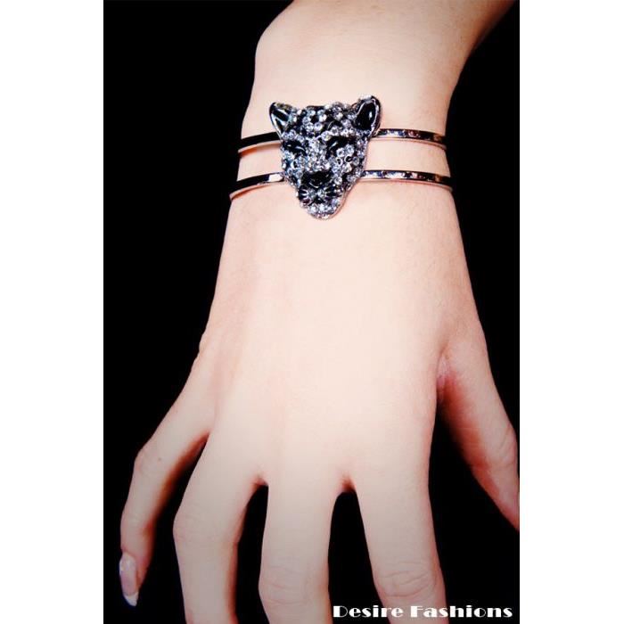 bracelet jaguar strass desire fashions argent bijoux