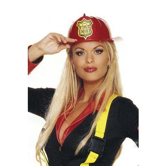 casque de pompier leg avenue rouge jaune chapeaux