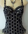 Chantall corset beauty night noir blanc bustiers et corsets