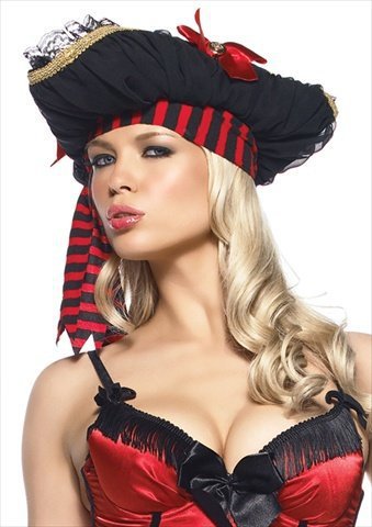 chapeau pirate leg avenue noir rouge chapeaux