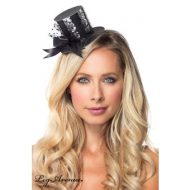 Chapeau sequin et satin leg avenue noir burlesque