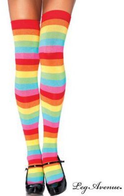 chaussettes montantes flashy leg avenue e chaussettes fantaisie multicolore