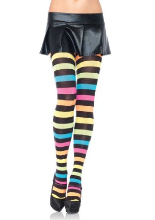 collant acrylique rainbow leg avenue taille unique f collants multicolore