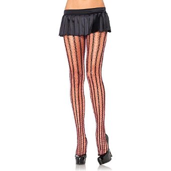 collant contraste leg avenue noir rose fluo collants