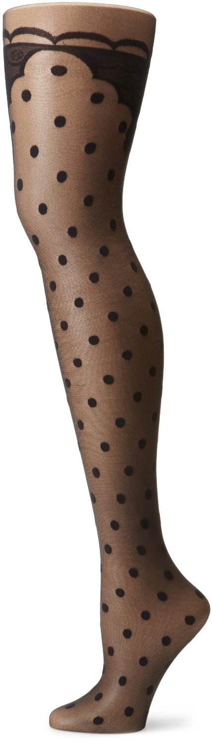 collant danse de pois leg avenue noir collants