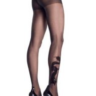 Collant imprime dragon leg avenue noir collants