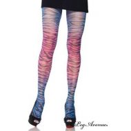 Collant zebre colore leg avenue f collants bleu rose