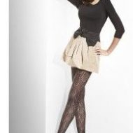 Collants epais style crochet feuilles 120 deniers