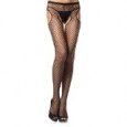 Collants ouverts entrejambe hustler lingerie noir collants jarretelles