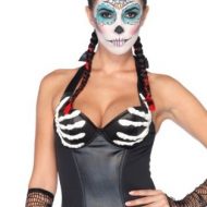 Corset dos nu dia de los muertos leg avenue leg avenue large i halloween noir