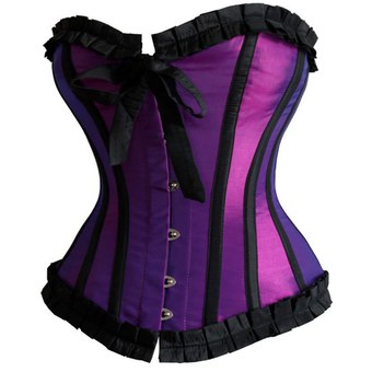 corset jarretelles et noeud hustler lingerie noir mauve bustiers et corsets