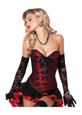 corset l artiste leg avenue large burlesque noir rouge