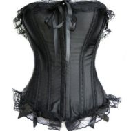 Corset satin avec dentelle noire