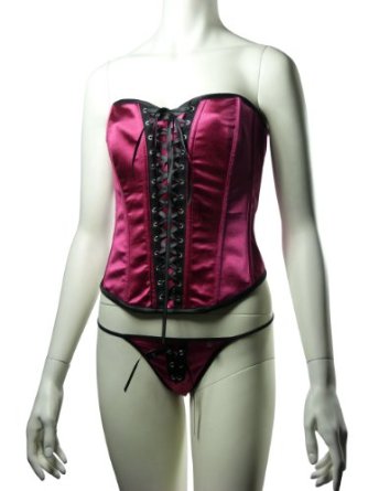 corset violet brillant avec string flamenco