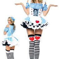 Costume alice leg avenue bleu rouge blanc poker girl