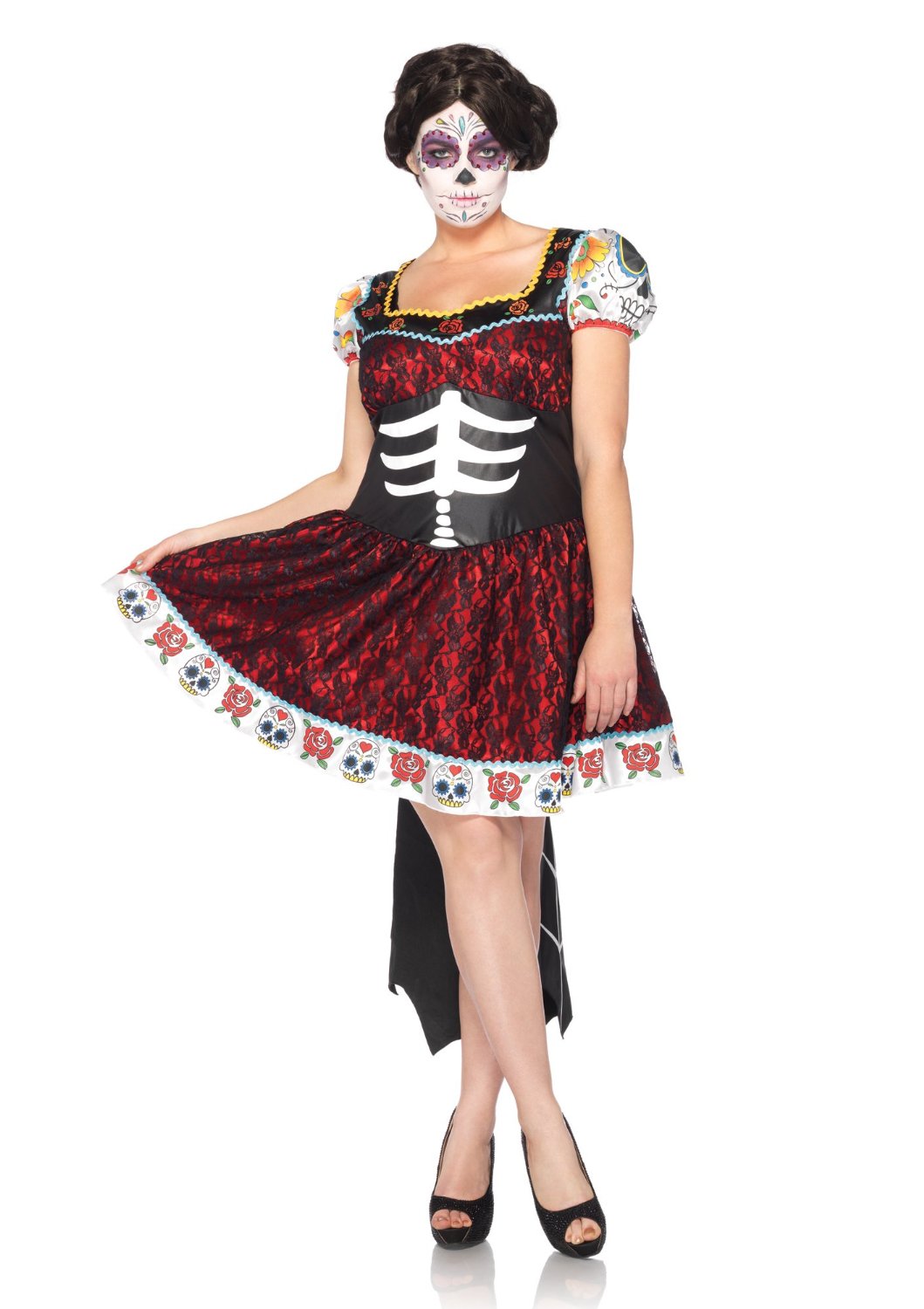 costume grande taille 2 pieces miss dia de los muertos leg avenue leg avenue 1x 2x k grandes tailles noir