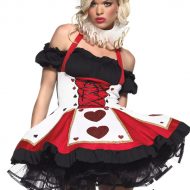 Costume joueuse de cartes leg avenue noir rouge costumes grandes tailles