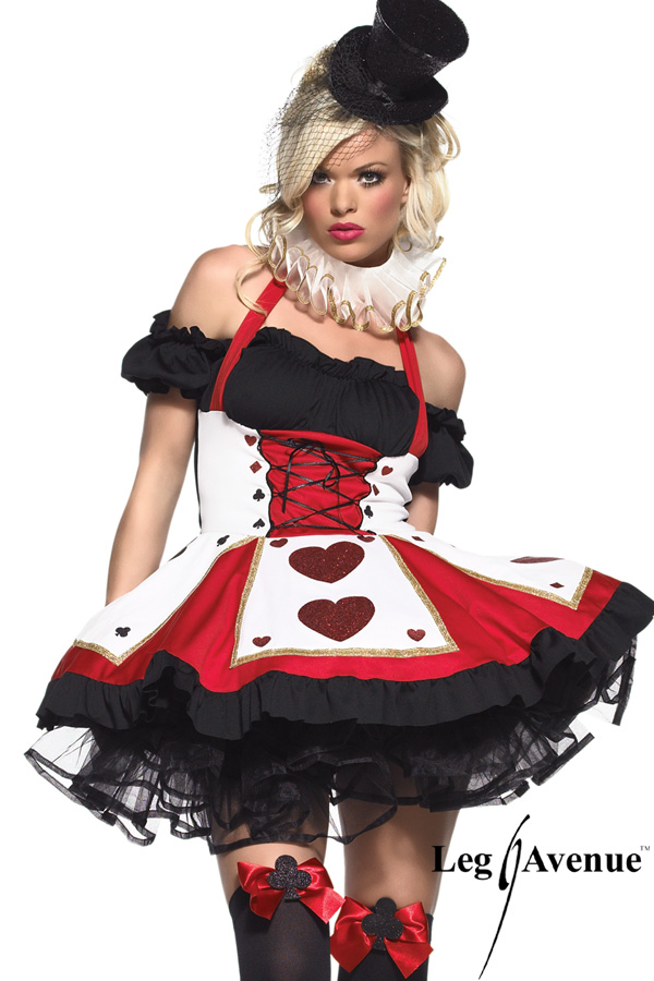 costume joueuse de cartes leg avenue noir rouge costumes grandes tailles