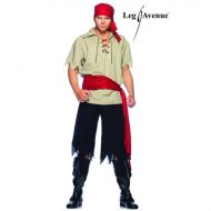 Costume pirate leg avenue noir rouge costume homme