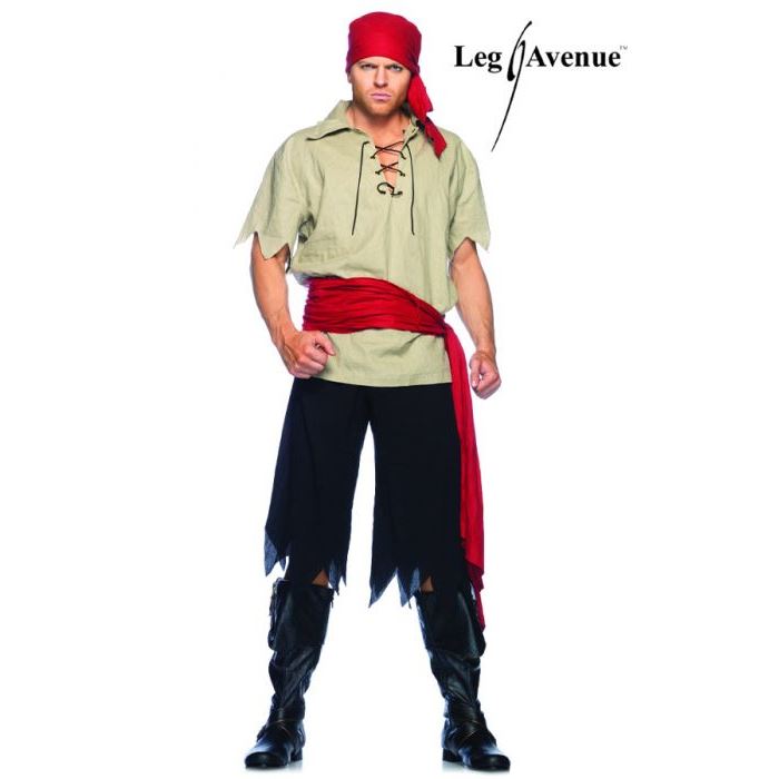 costume pirate leg avenue noir rouge costume homme
