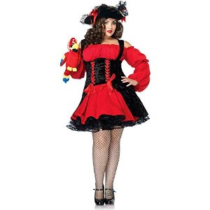 costume pirate sanguinaire leg avenue noir rouge pirate