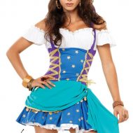 Costume princesse boheme leg avenue bleu blanc fee princesse