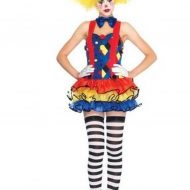 Costumes clown ricaneur bleu rouge leg avenue small