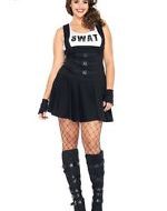 Costumes costume 2 pieces grande taille officier swat noir leg avenue 1x 2x