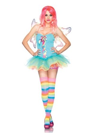 costumes costume 3 pieces fee arc en ciel multicolore leg avenue small