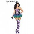 Costumes costume 3 pieces folle tentatrice noir mauve leg avenue small