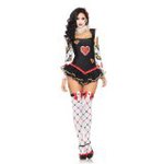 costumes costume 3 pieces reine de coeur noir leg avenue small