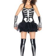 Costumes costume 3 pieces squelette noir blanc leg avenue xs