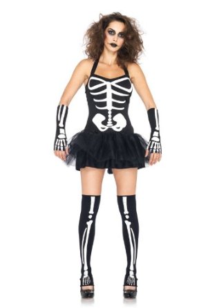 costumes costume 3 pieces squelette noir blanc leg avenue xs