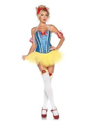 costumes costume 4 pieces blanche neige sexy bleu leg avenue small