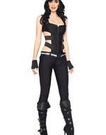 Costumes costume 4 pieces officier swat provocante noir leg avenue small