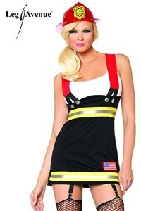 costumes costume pompier noir blanc leg avenue large