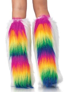 costumes jambieres poils synthetiques arc en ciel multicolore leg avenue taille unique