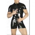 Ensemble 2 pieces noir latex et elastic