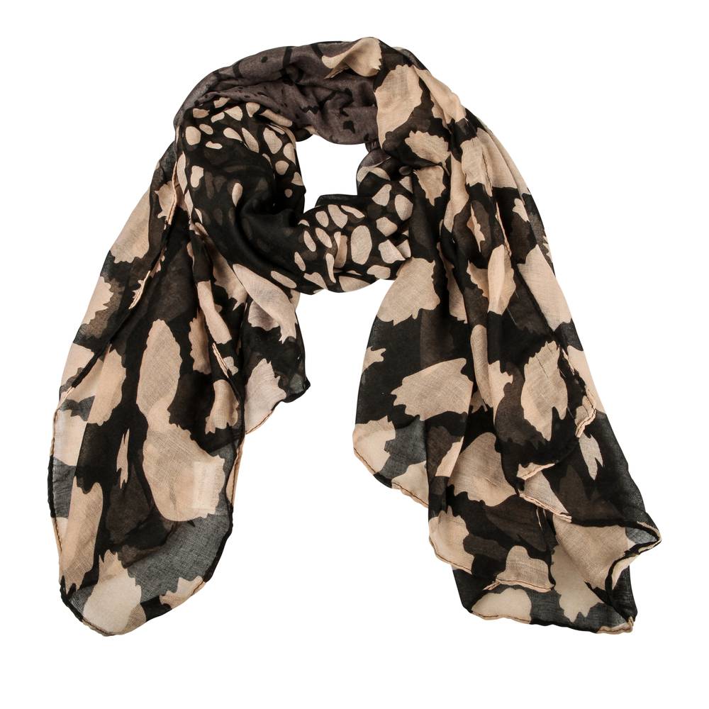 foulard beige et noir