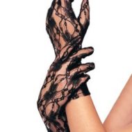 Gants courts dentelle leg avenue noir gants et mitaines