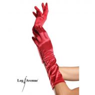 Gants mi longs satines leg avenue rouge gants et mitaines