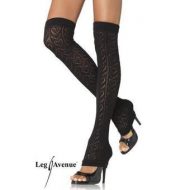 Guetres cotelees zip leg avenue noir club wear