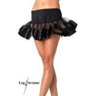 Jupe voile et satin leg avenue noir burlesque